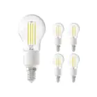Mehrfachpackung 5x Calex Smart Tuya Wifi E14 Kugel 4.5W 450lm - 818-830 Abstimmbares Weiß | Dimmbar - Ersatz für 40W 