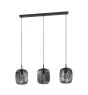 Eglo Suspension Luminaire Romazzina Acier Noir | IP20 - Convient pour 3x E27 