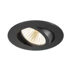 SLV New Tria 68 Spot Aluminium Noir Rond 8.3W 750lm 38D - 930 Blanc Chaud | Diamètre 68mm -  Meilleur Rendu Des Couleurs - Dimmable 