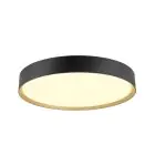 SLV Decona 42 Plafonnier Aluminium Noir Dorée Rond 23W 2680lm - 930-940 CCT | IP44 - Meilleur Rendu Des Couleurs - Dimmable 