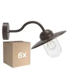 Lot 6x Nordlux Luxembourg Applique Murale Métal et Verre Rouille | IP54 - Convient pour E27